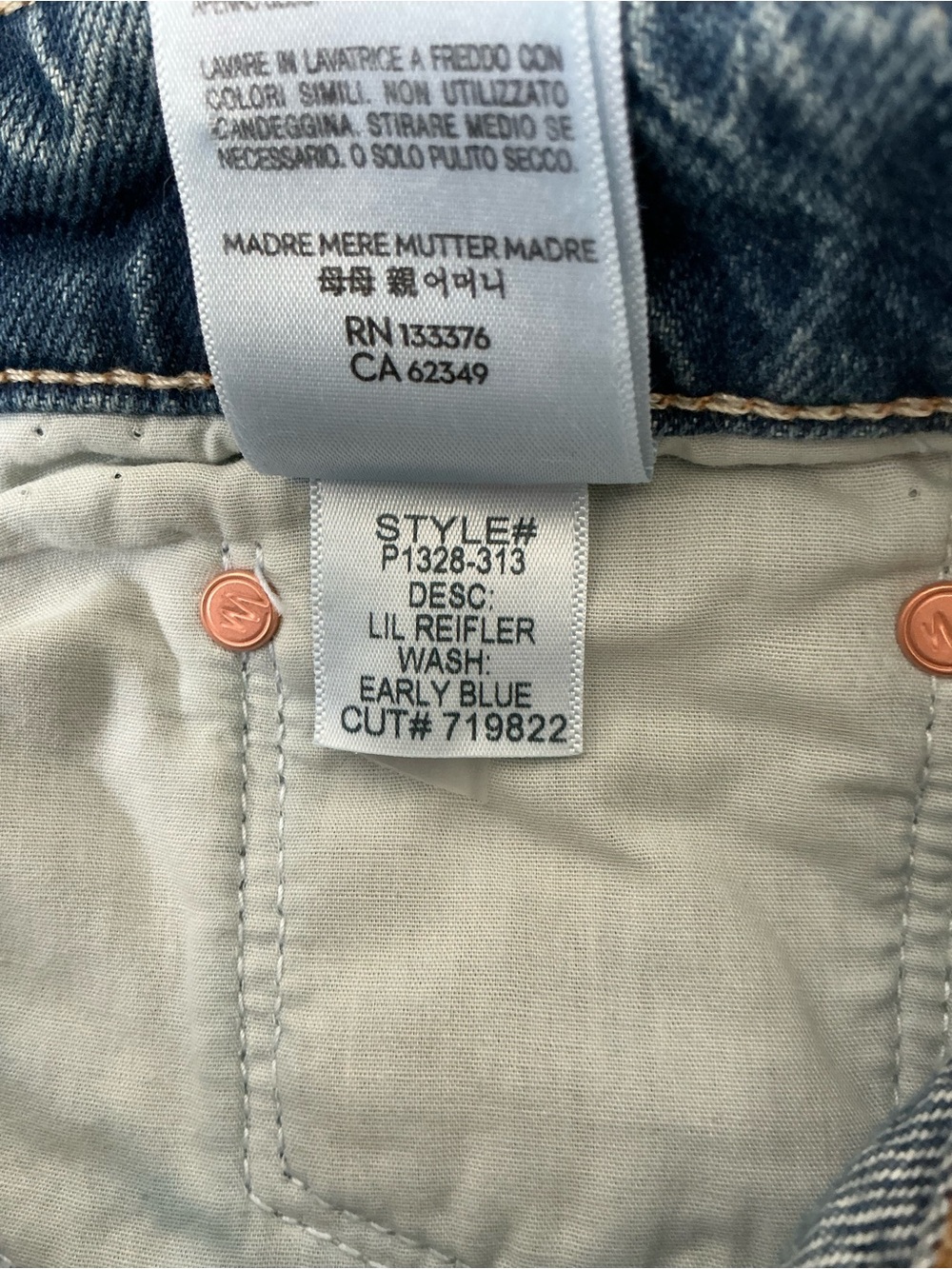 NWT MOTHER SUPERIOR Jeans Lil’ Mother Lil’ Reifler Early Blue Size 31 - Picture 12 of 15